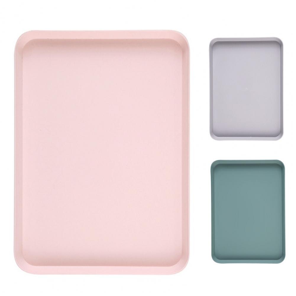 Assiette en plastique carrée ronde, assiette de cuisine occidentale, vaisselle plateau de rangement multifonctionnel, fournitures de cuisine à domicile