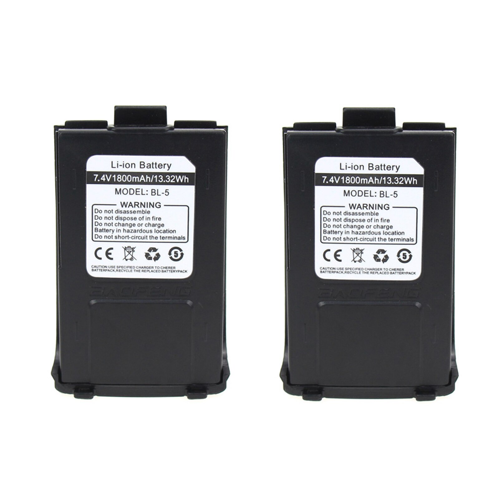 Original Batterie 1800mAh 7,4 V Li-Ion Batterie Für Baofeng GT-3 GT-3TP GT3 GT3TP &Ampere; GT-3 markieren-II markieren-III zwei Weg Radio: 2Stck