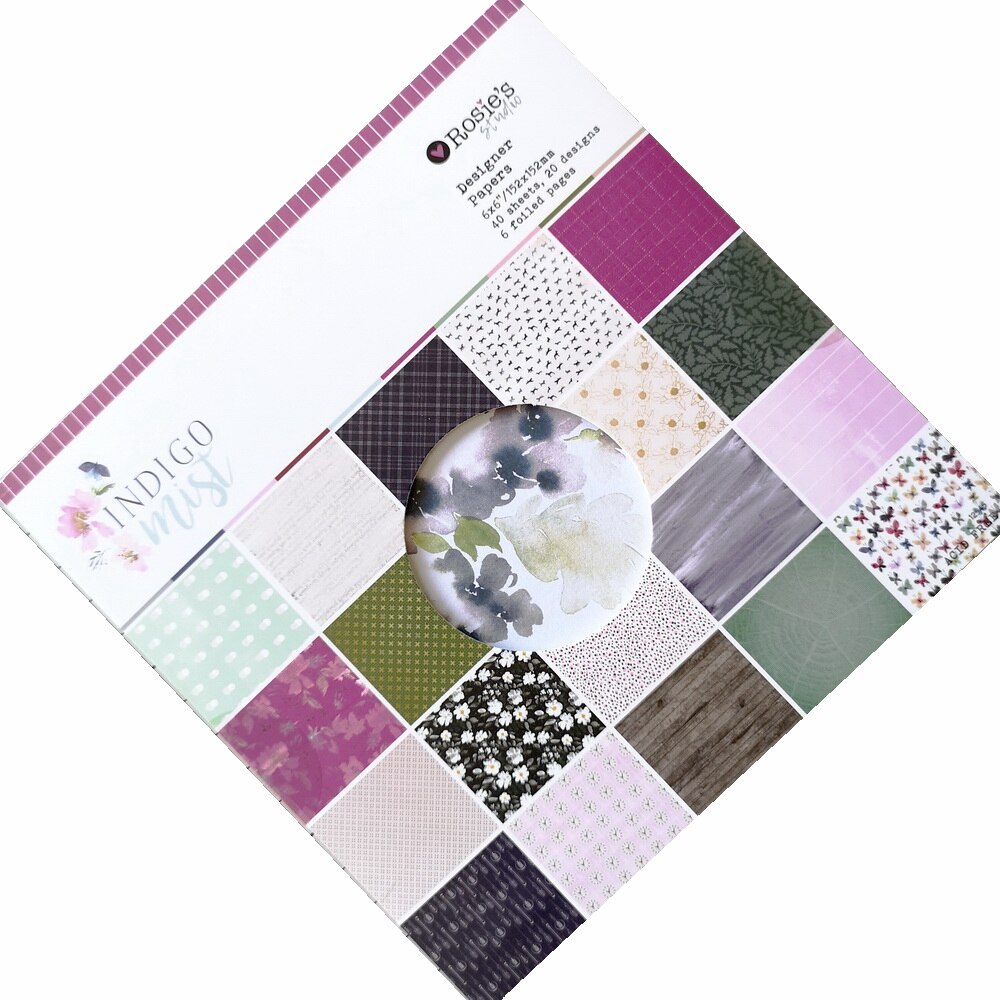 CRZCrafter 6" x 6 inch Scrapbooking Paper Pattern Pad 40 Sheets Craft Paper Embellishments Background Pack Acid Free Decorations