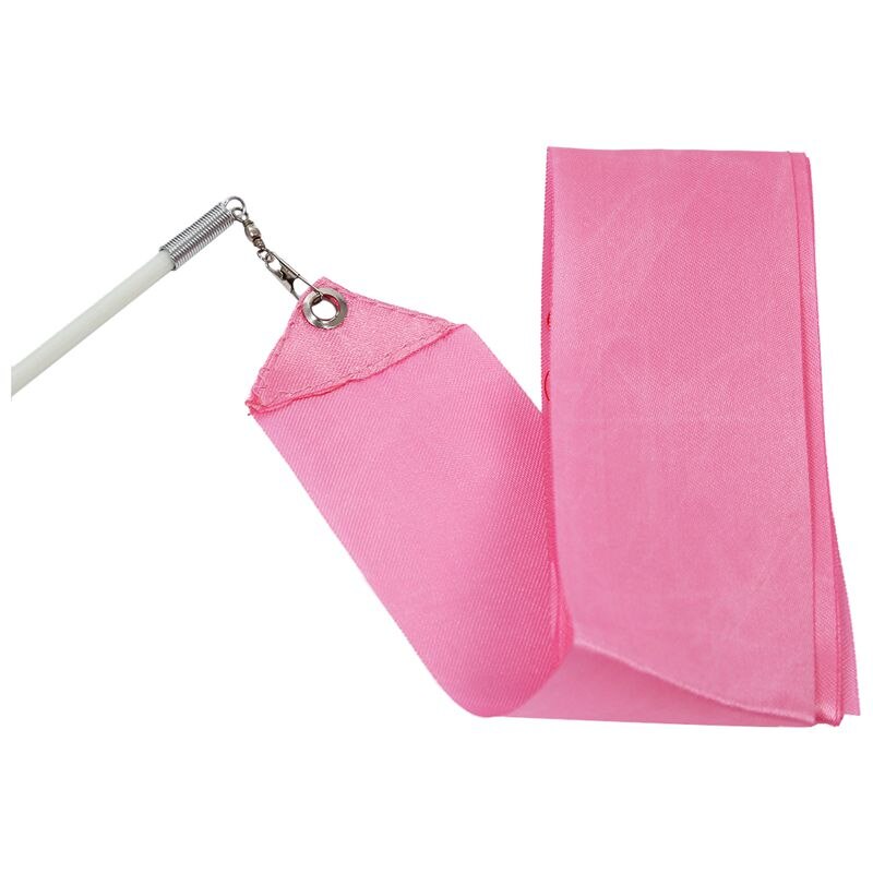 Gym Dance Ribbon Rhythmic Gymnastic Streamer Rod Baton Twirling Chinese Year Party - Pink