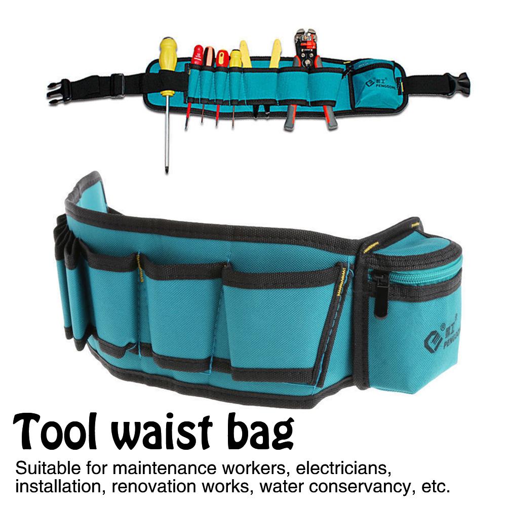 Multi-pocket Waist Tool Bag Utility Bag Electric Belt Bag For Maintenance Workers Electricians Installation Renovation Works