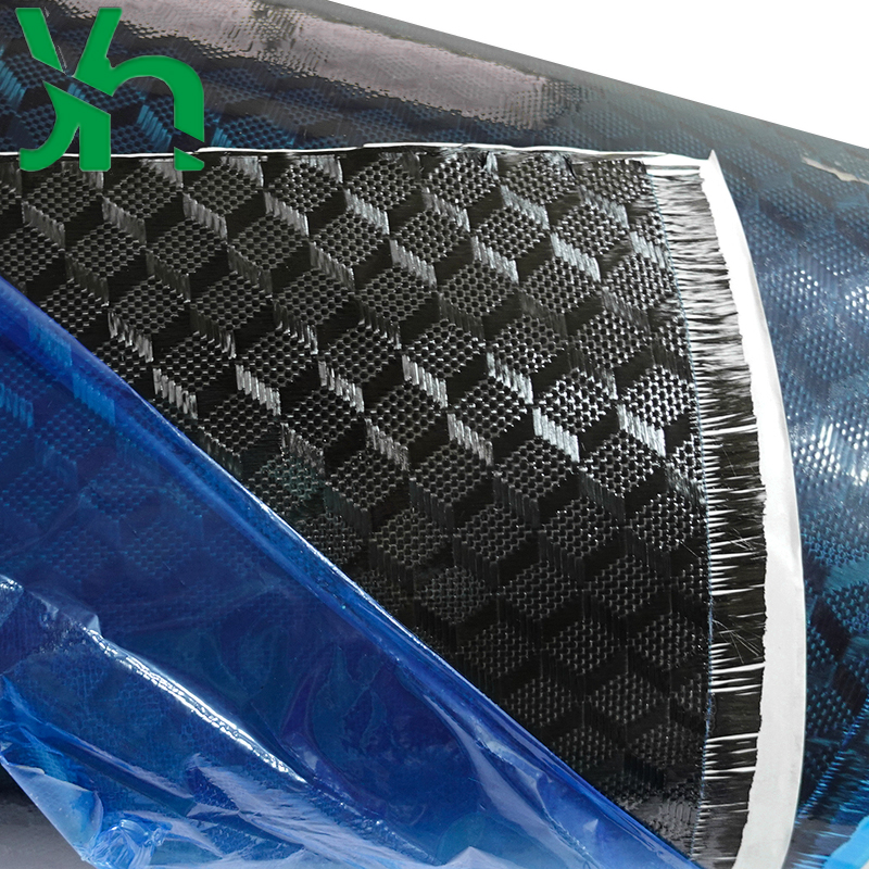 3k jacquardkolfiberprepreg  - 3d texturerade gradfria ark för modifiering och inplastning av bilhuv: L / Mörklila