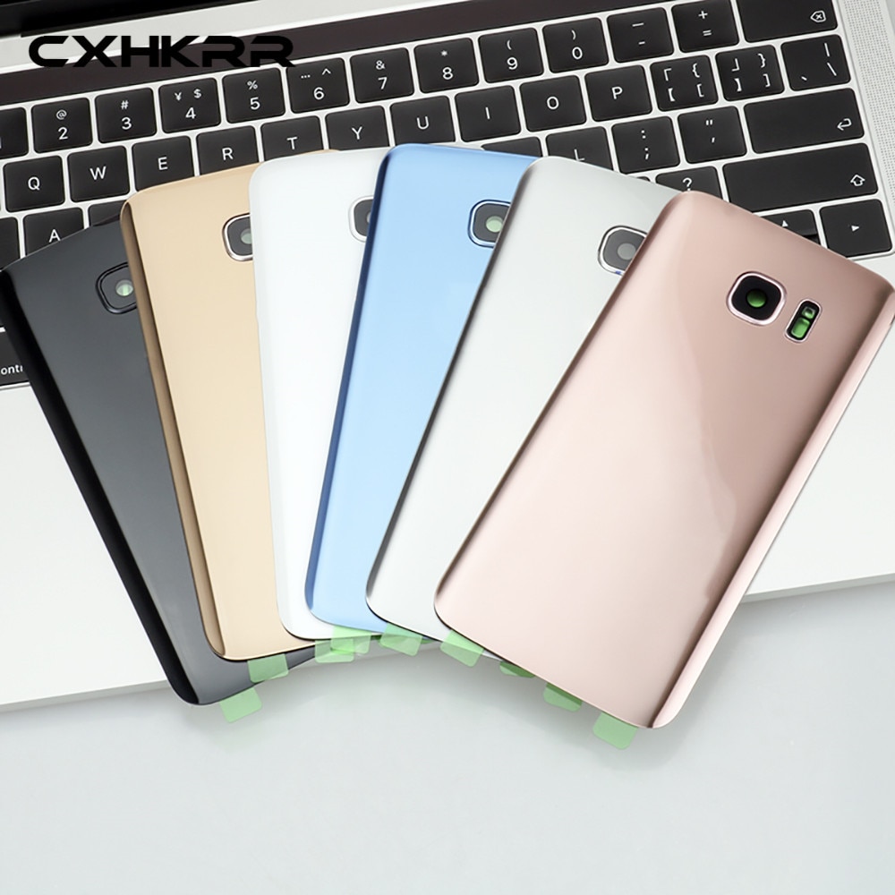 Voor Samsung S7 S7Edge S7 S8 S8 + Batterij Back Cover Deur Behuizing Vervanging Reparatie Onderdelen + Camera Lens