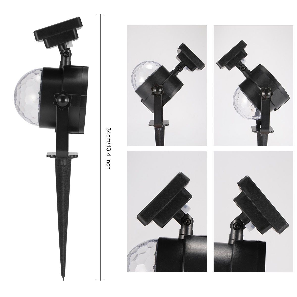 Solenergi lampa ledde projektor ljus färgglada roterande sol ljus utomhus trädgård gräsmatta lampa hem gårdsplan dekor