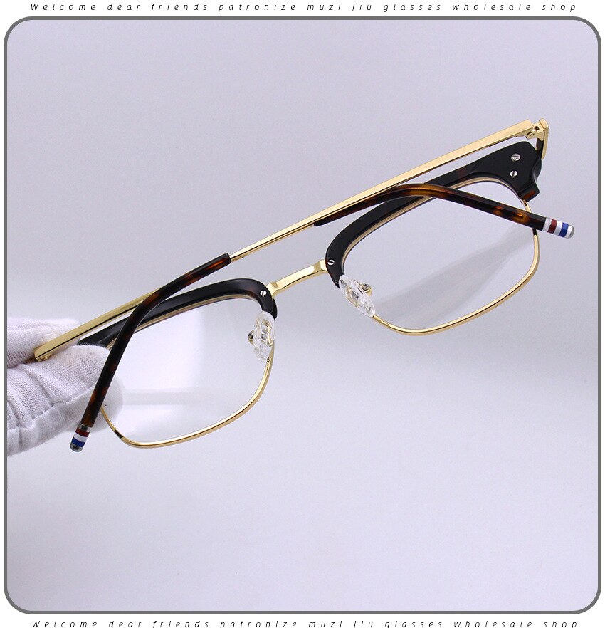 THOM Glasses for Men Women&#39;s Eyeglasses With Frame Vintage Myopia Prescription Eyewear Tom Brown Spectacle TB707