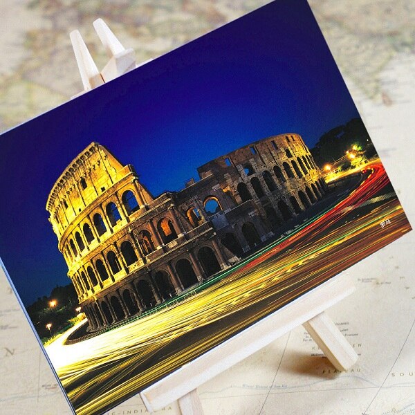 6 Sheets/Set Charmante Stad Serie Stedelijke Landschap Postkaart Wenskaart Boodschap Kaart Verjaardag Card: Rome