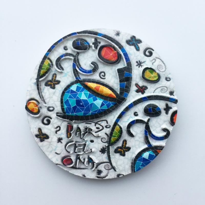 Barcelona, hiszpania mozaika turystyka pamiątkowe dekoracyjne rękodzieła magnes na lodówkę magnes na lodówkę dekoracje