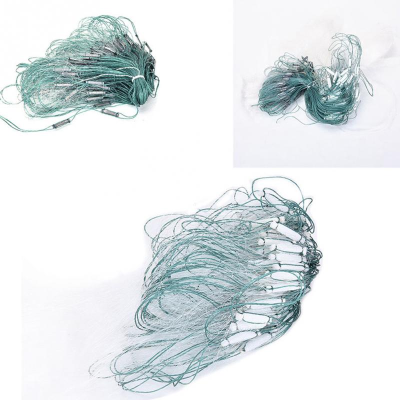 20m 3 Layers Fishing Net Monofilament Gill Fishing Net with Outdoor Sport Float Fish Trap Fishing Gear #1013