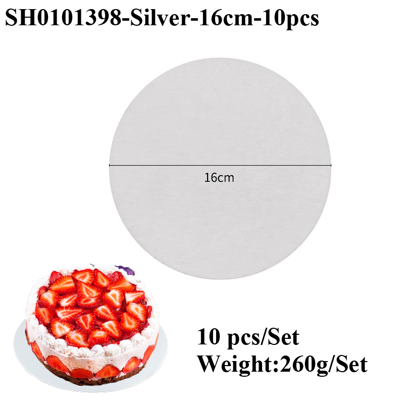 Cartón para pastel de 10-30CM de diámetro, Base de cartón circular disponible, tablero redondo recubierto dorado o plateado, bandeja para postre y pasteles: Caqui oscuro