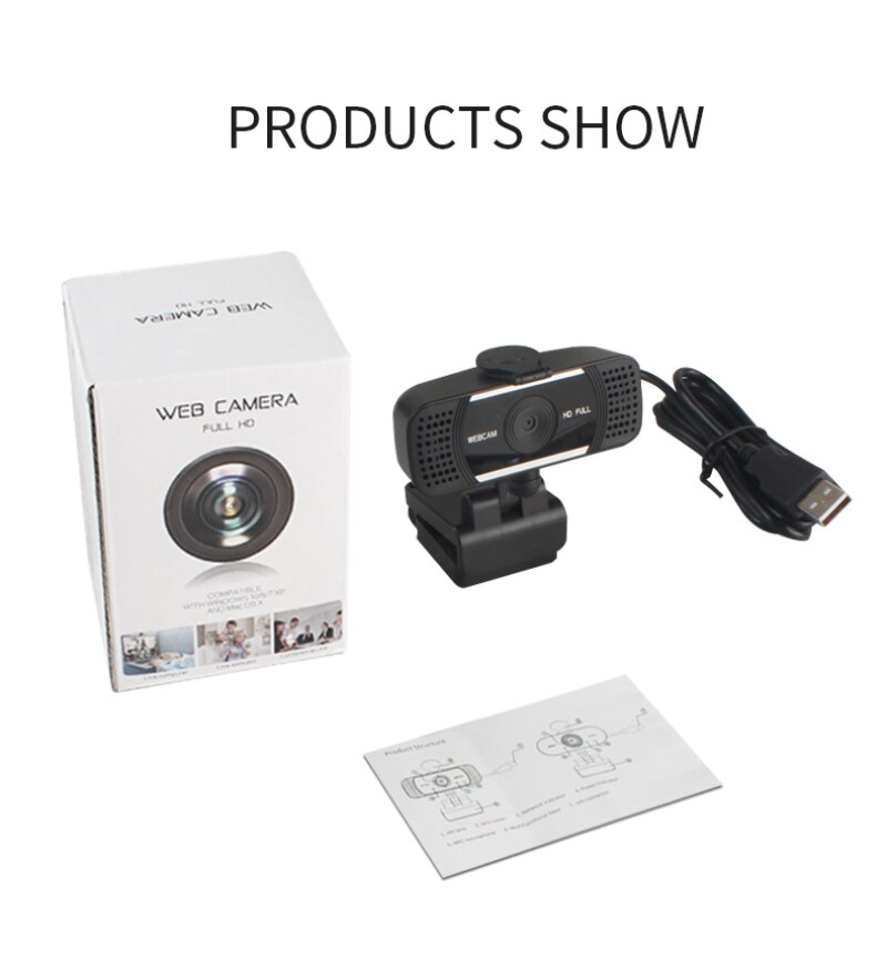 Cámara W18 4K con enfoque automático, Webcam de unidad libre USB con micrófono, HD, para conferencia en vivo, con cable USB