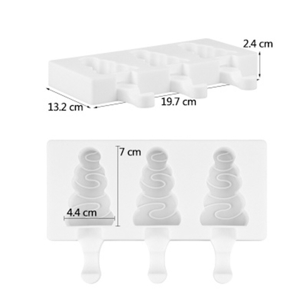 Baking Mini Ice Cream Molds,Silicone Popsicle Molds Cake,Cakesicle Mold for DIY Ice Pops,Oval,8-Cavity，4-Cavity: C