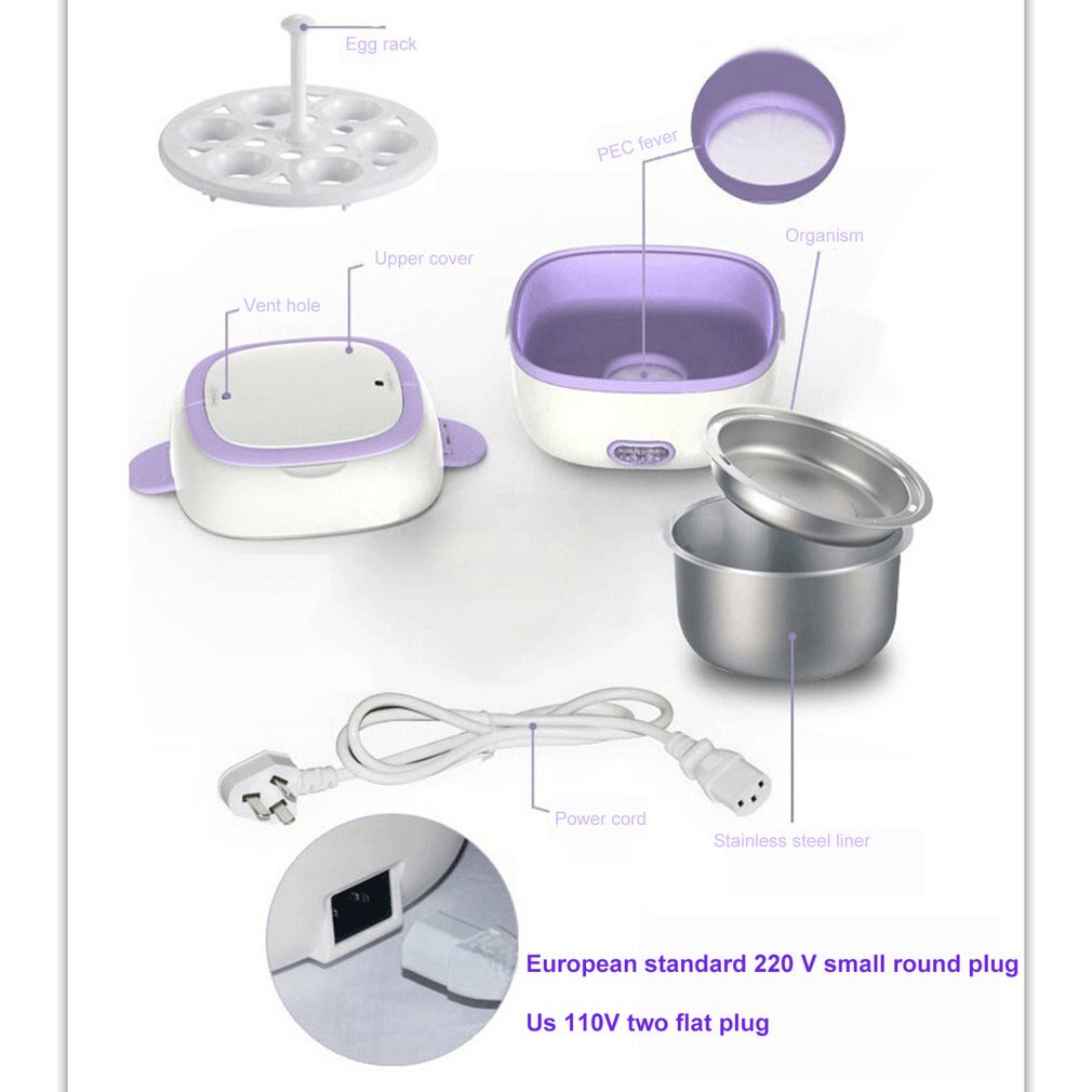 1L Multi-functional Electric Lunch Box 110/220V/Car EU/US Plug Food-Grade Mini Food Container Food Warmer For Dinnerware Sets