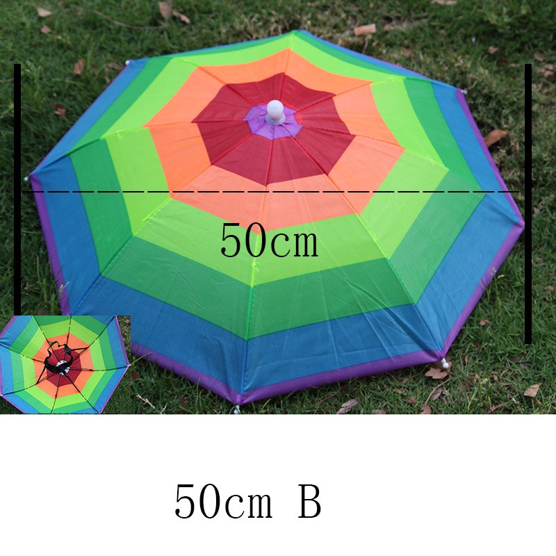 YADA Headwear Kappe Kopf Hüte Tragbare Kopf Regenschirm Hütte Angeln Kappen Punkt Spitze Regenschirm Sport Kappe Handarbeit draussen Regenschirm YD153: B