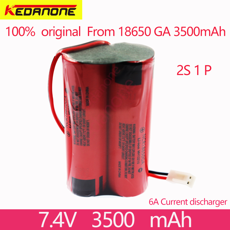 Kedanone 100% original protection 7.4V3500 mAh 8.4V 18650 lithium ion battery for Bluetooth speaker player High capacity