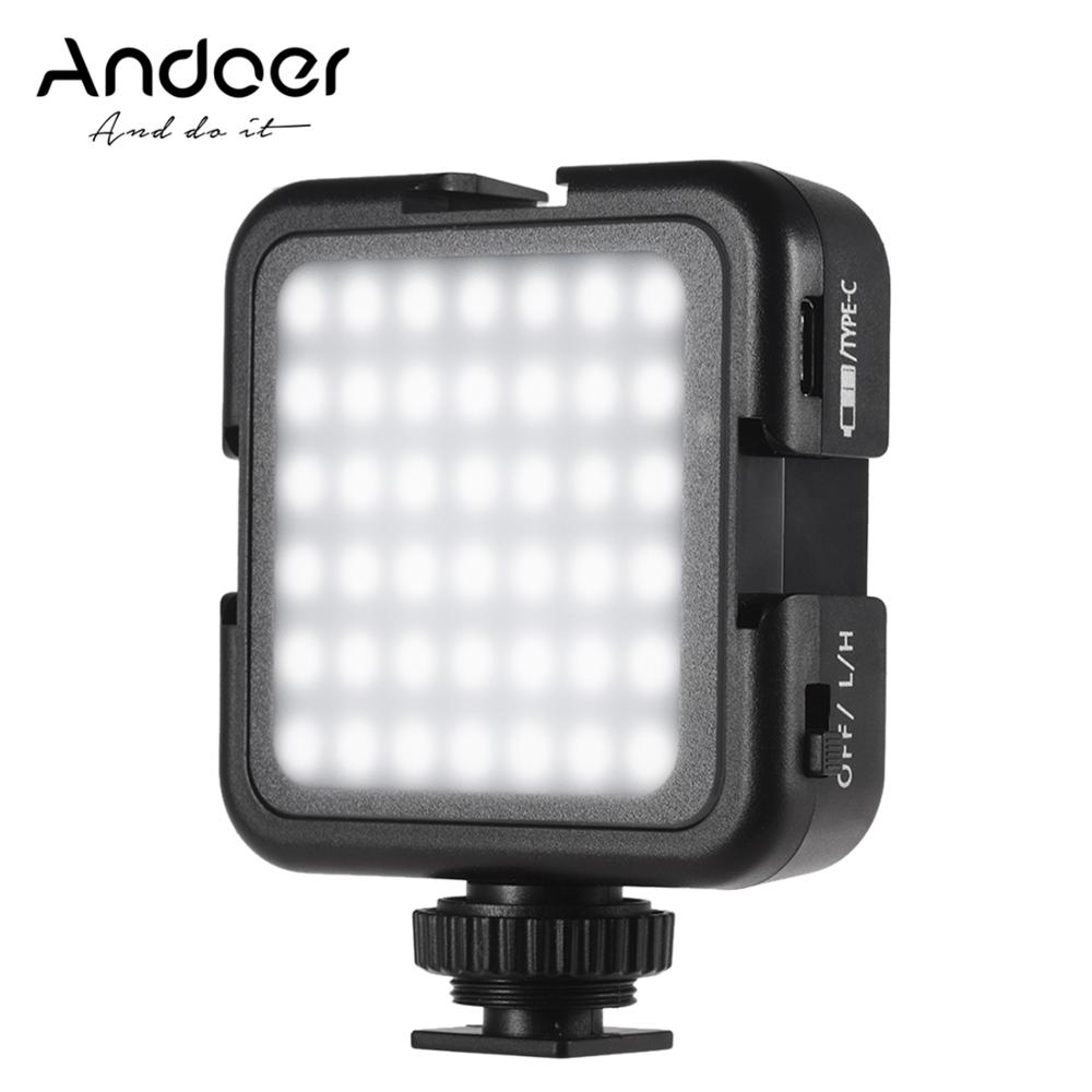 Andoer 42LED Ultra Heldere Led Video Verlichting 6000K Temperatuur Fotograferen Verlichting Voor Canon Nikon Sony Dslr Camera