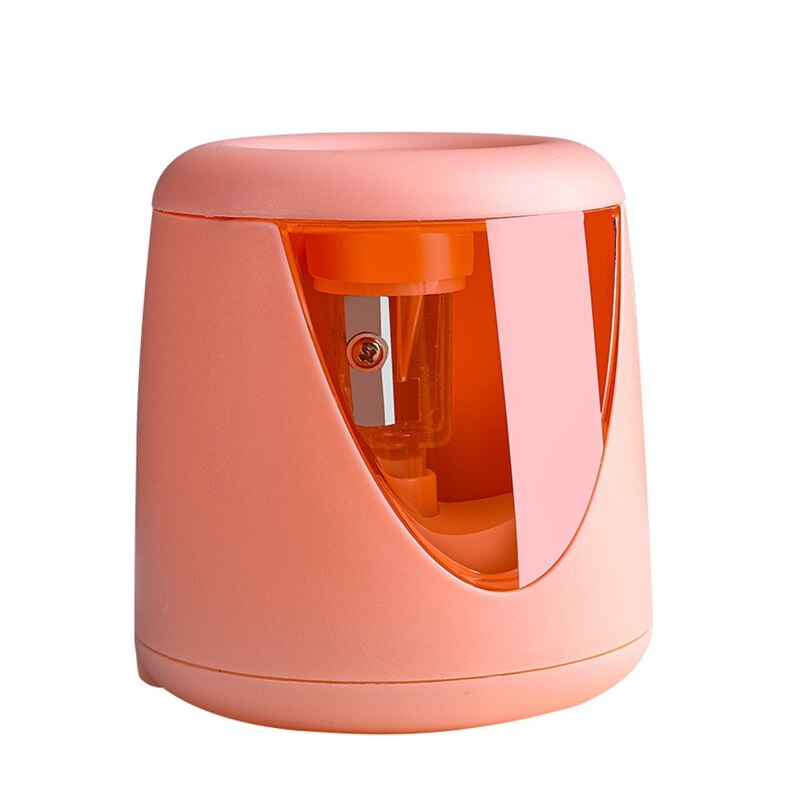 Studenten Puntenslijper Elektrische Puntenslijper Grote Potlood Scheren Collection Box Voor Jongens Meisjes Kinderen Kantoor Volwassenen: Pink