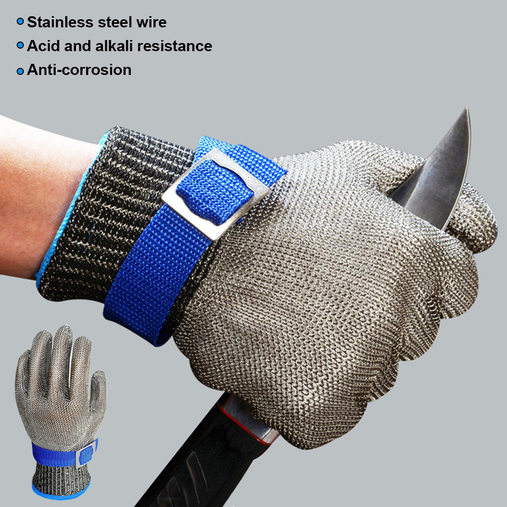 Rostfria handskar, slitstarka handskar, slakthandskar, handskydd, metallnät, slakthandskar, kökshandskar
