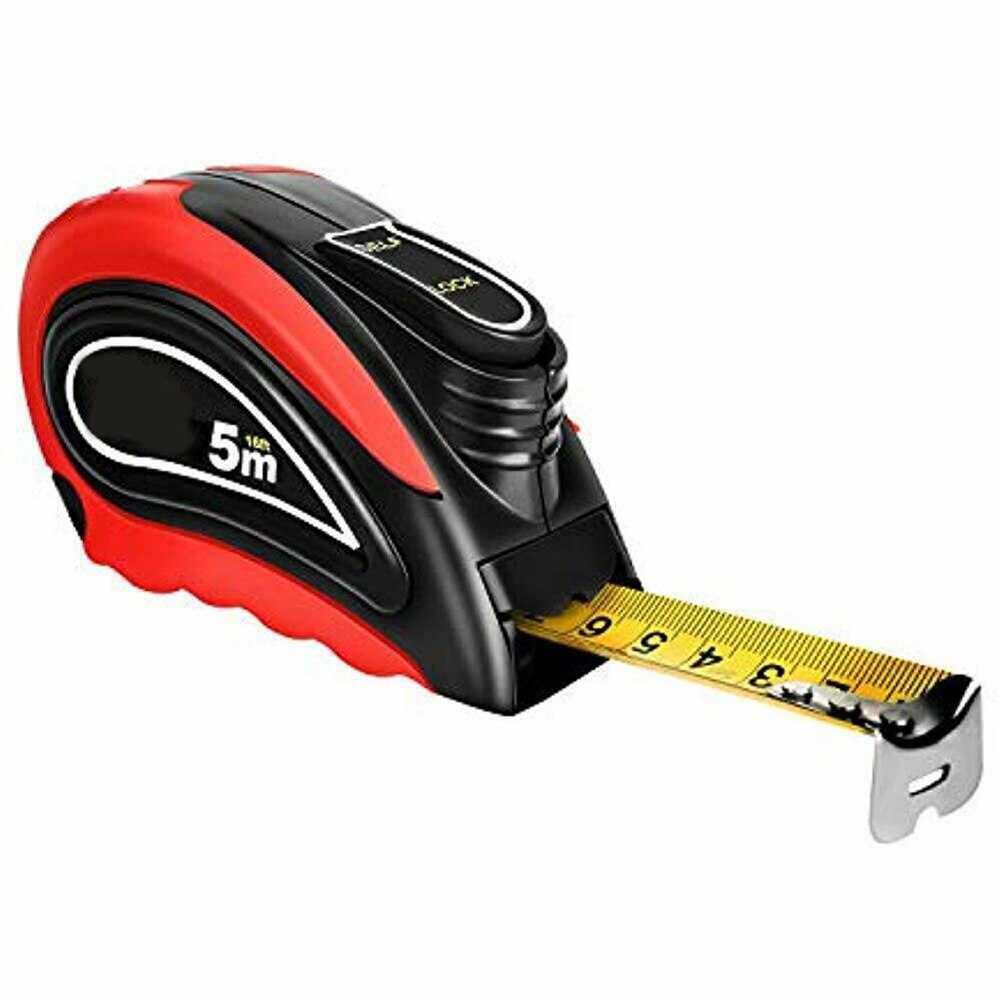 Cinta métrica de bloqueo automático, 3m/5m/7,5 m, medición métrica retráctil de pulgadas para manualidades de construcción, carpintería, M25