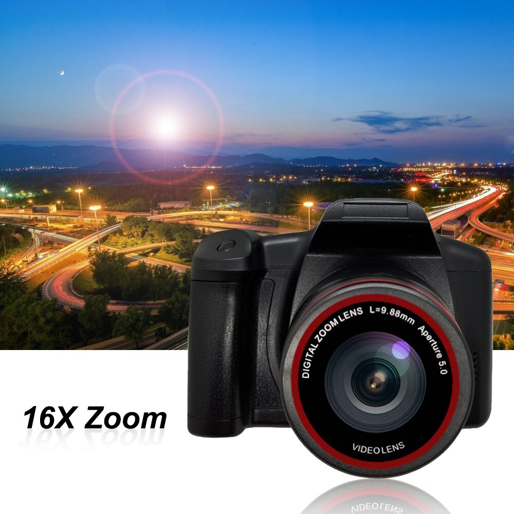 Portable Digital Camera 16X Focus Zoom Resolution 1920x1080 supported SD Card Batter-y Powered Operated for Photography