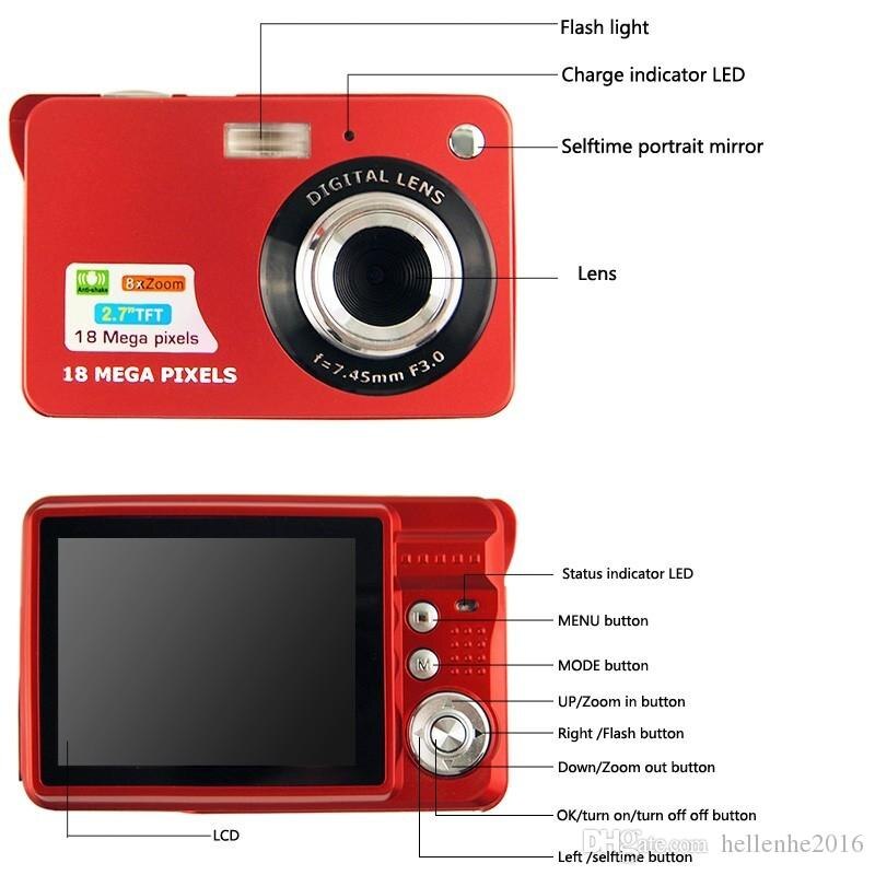 Videocamera digitale HD 18MP 2.7 &quot;TFT 4X Zoom Smile cattura videocamera anti-vibrazione DC530 Alishow 4-DV