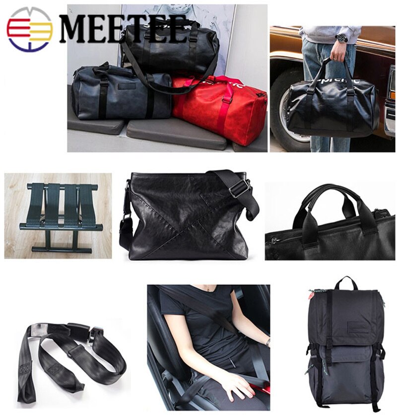 Meetee 5 metrów 20-50mm taśma poliestrowa nylonowa taśma DIY instrukcja fotelik bezpieczeństwa dla dziecka plecak taśma z polietylenu pas rzemiosło materiał