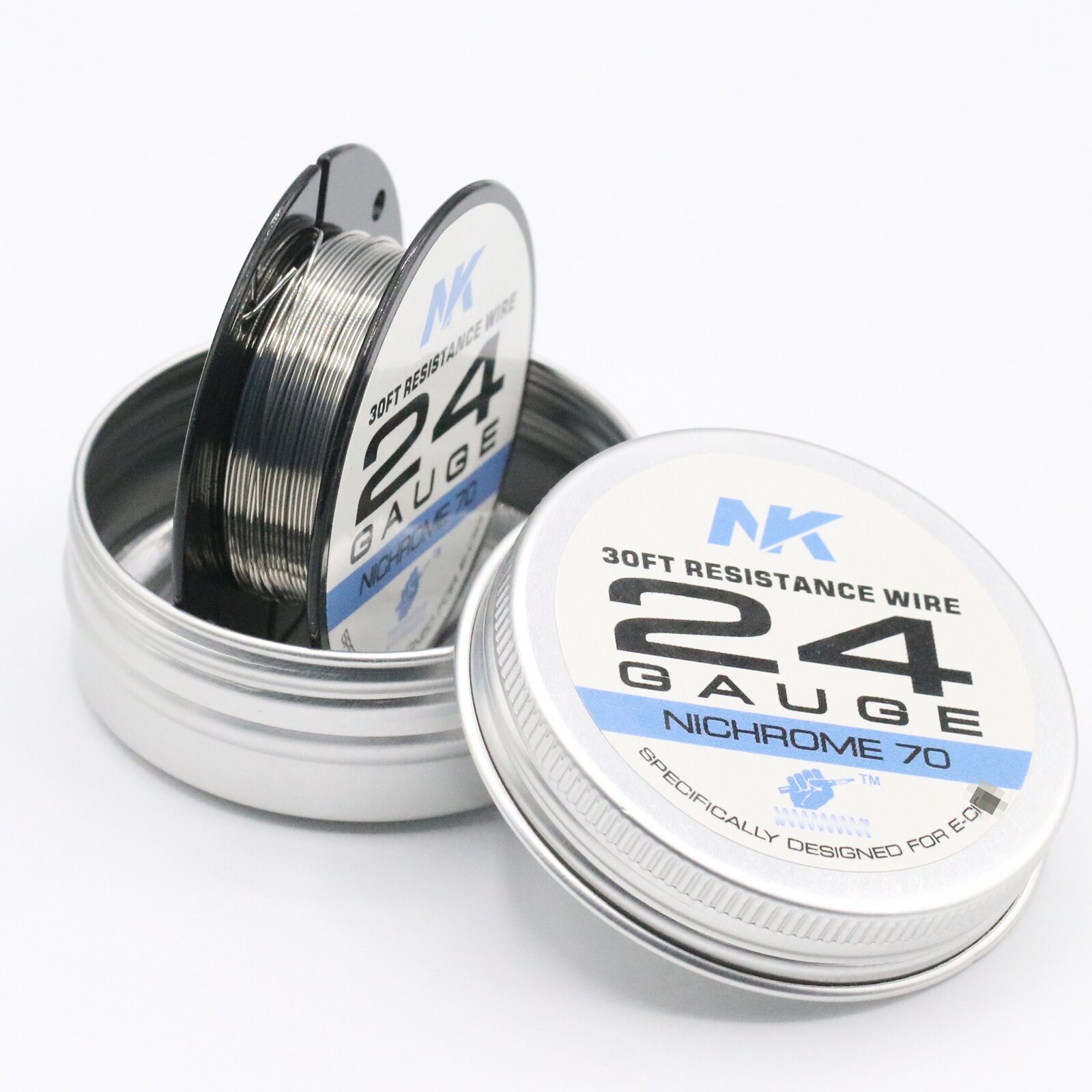 30Ft Ni80 Ni70 KA1 AWG 24 26 27 28 29 30 calibro originale NK Vape Wire per MTL RTA RBA bobina resistenza al riscaldamento filo: Ni70 24G 30Ft