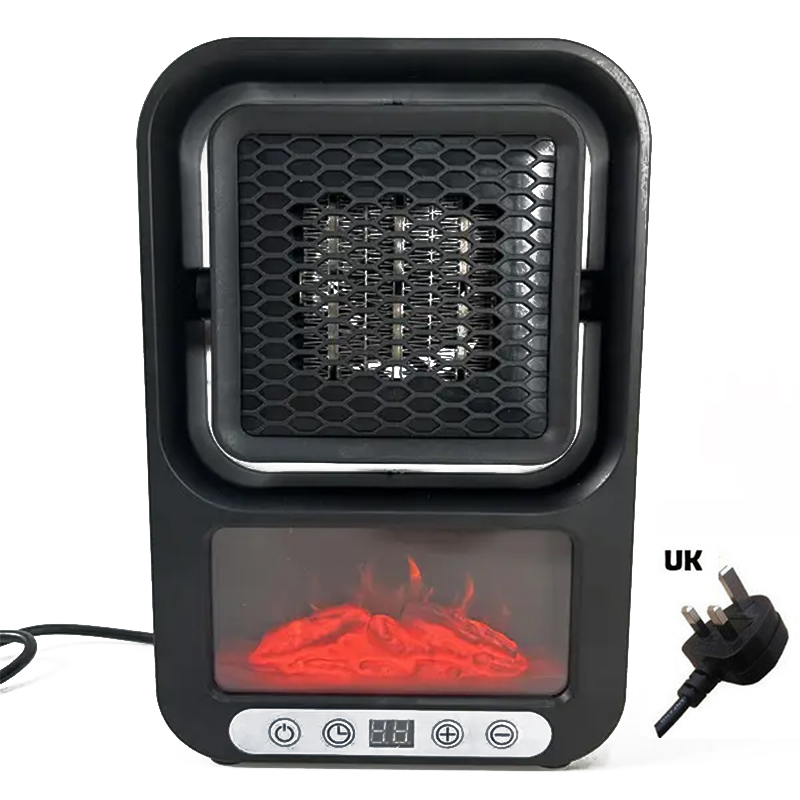 800W ruimteverwarmer met thermostaat Elektrische verwarming Draagbare verwarming Desktop warme luchtblazer Mini draagbare verwarming voor gebruik binnenshuis: GRIJS