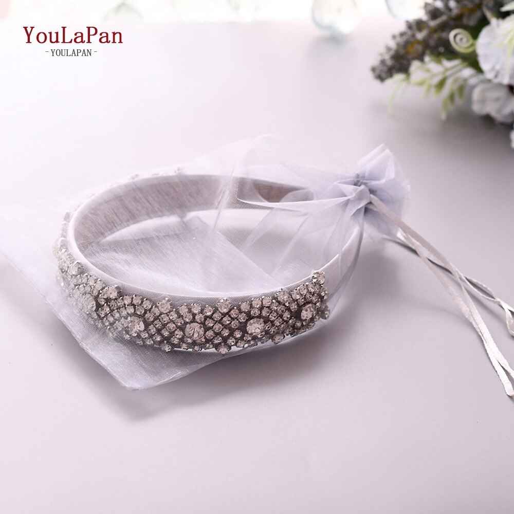 Youlapan S28B-FG Zilveren Bruids Haar Accessoires Strass Bruiloft Haar Wijnstokken Voor Bruid Sliver Diamond Bruiloft Hoofdband