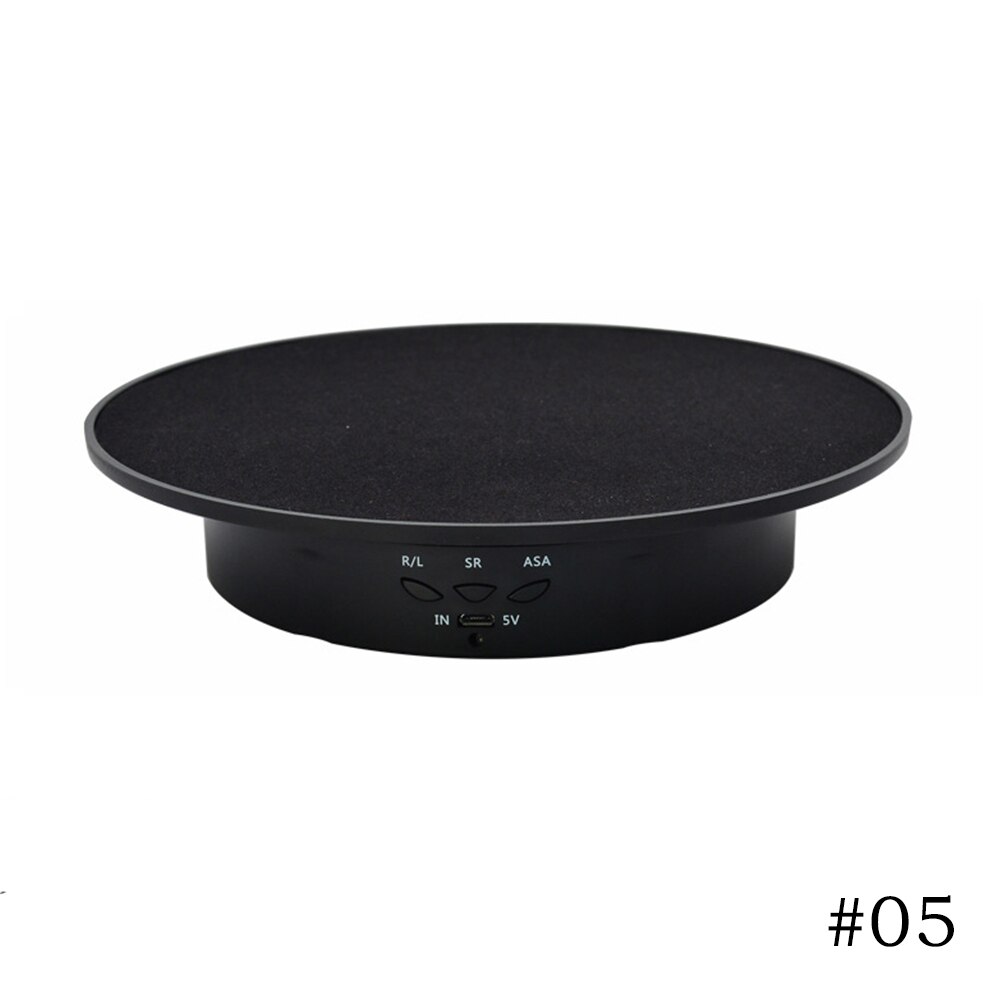 3 Speeds 20cm Intelligent Electric Rotating Display Stand Mirror Turntable Jewelry Holder Battery/USB Power: 05