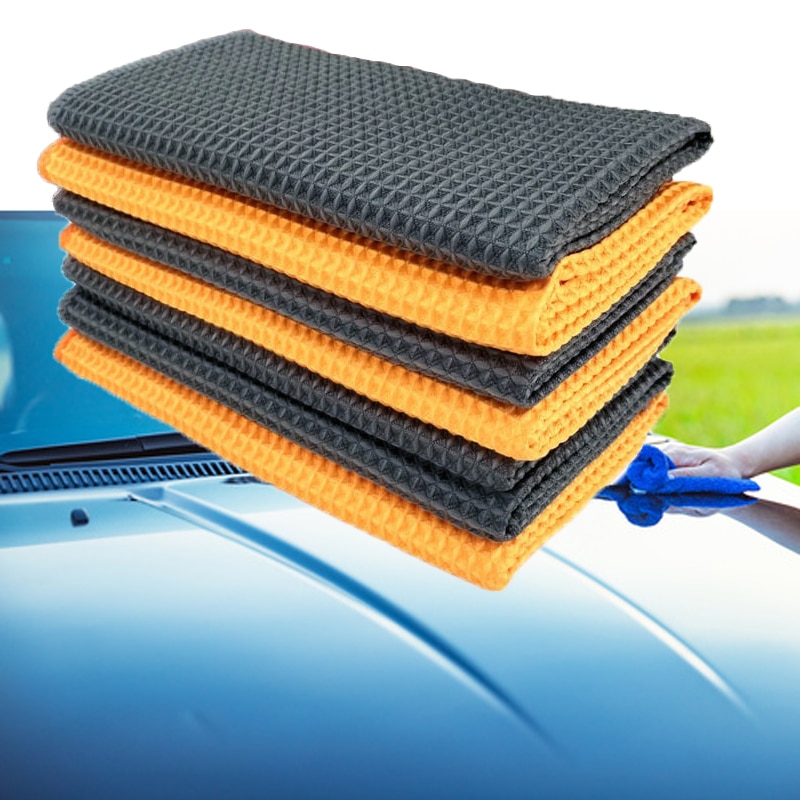 Miękki ręcznik robić wafli pielęgnacja samochodu mikrofibra polerowanie woskiem detalowanie ręcznik czyszczenie samochodu myć się bezśladowy materiał robić czyszczenia kuchni 40x40cm