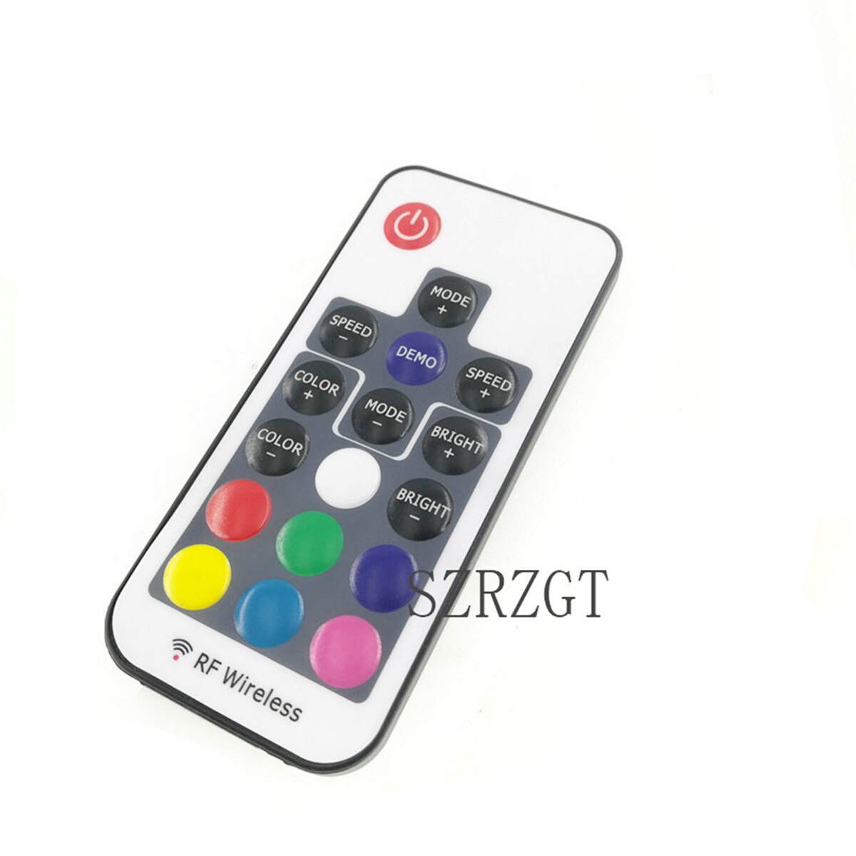 Gratis led rgb controller sort/hvid/doubel  dc12v 17 nøgle rf trådløs fjernbetjening til rgb led strip lys