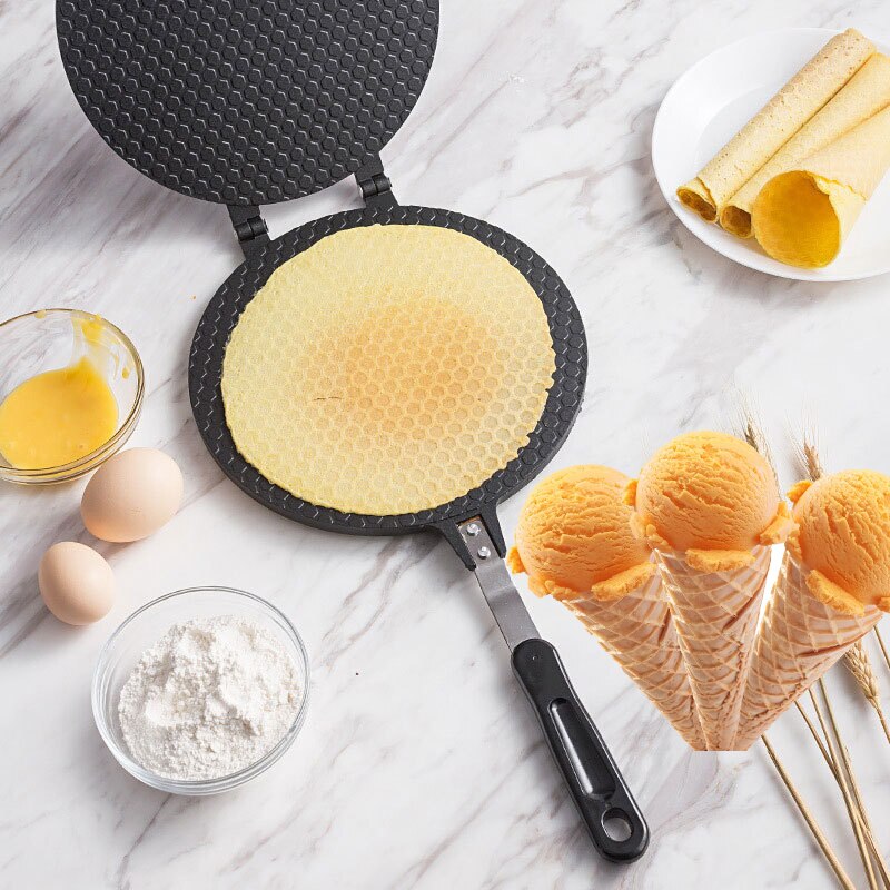 38.5*17 Cm Egg Roll Mode Non-stick Omelet Wafels Bakken Pan Cake Aluminium Bakvormen Krokante Machine omelet Mold Tool 1Pcs