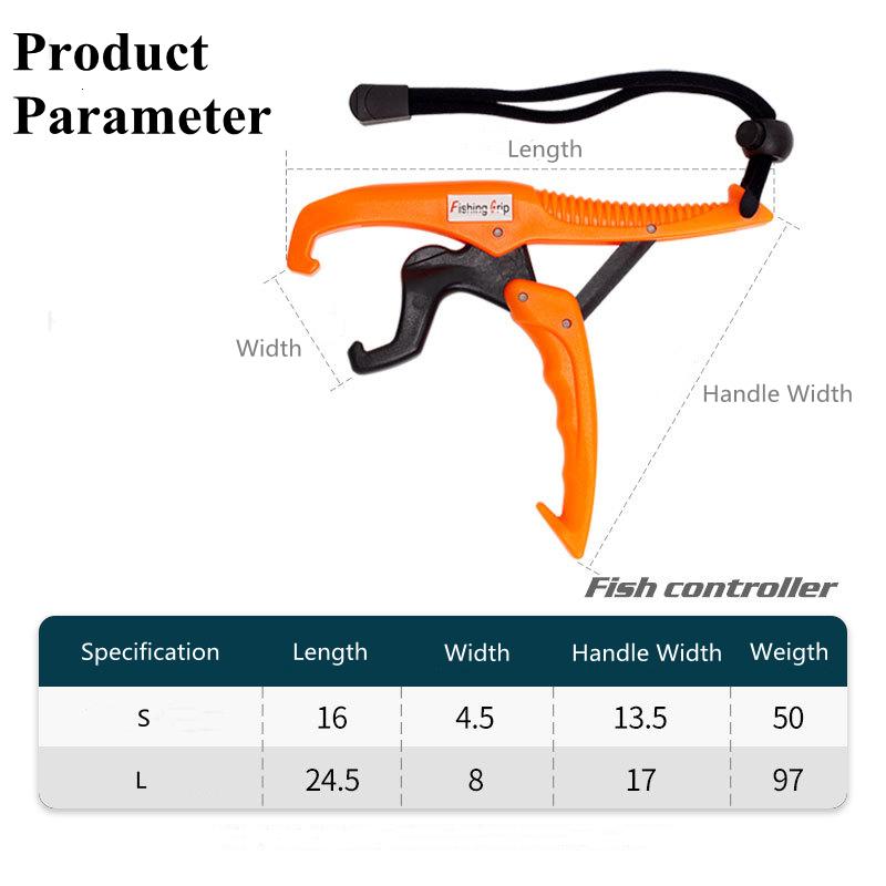 Fish Grabber Plier Controller Fish Grip ABS Grip Tackle Holder Fish Clamp with Adjustable Rope Fishing Tackle Accessories
