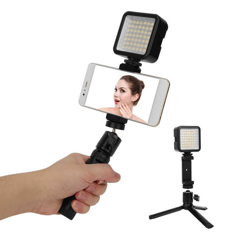 Statief Voeten Mobiele Telefoon Live Beugel Selfie Stok Desktop Verlengstuk Vaste Statief Led Licht Kit Mini Statief Benen