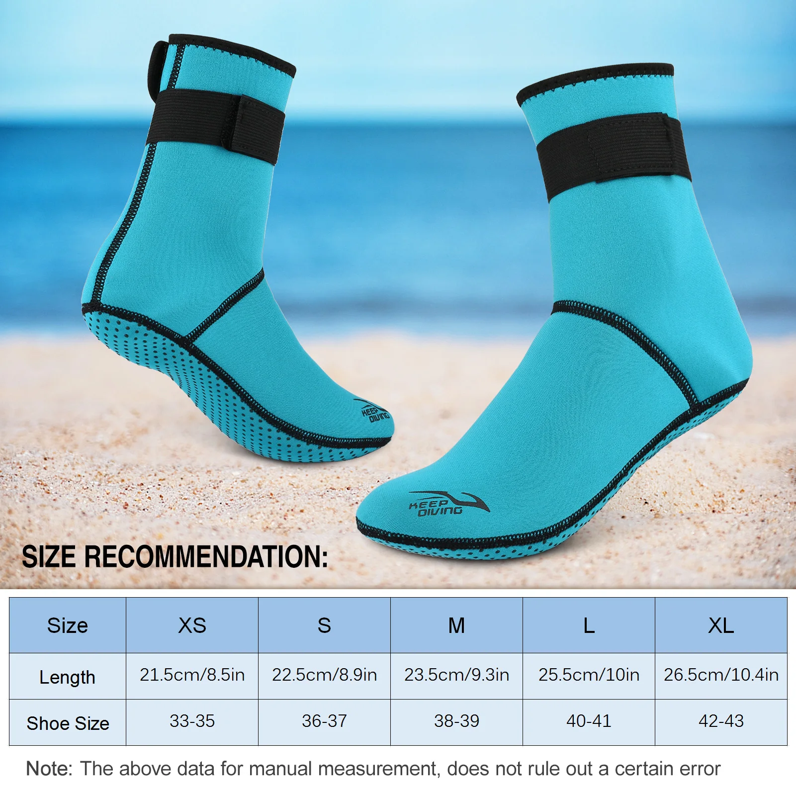 Calcetines de buceo acuático de playa de neopreno de 3 mm: botas térmicas y antideslizantes para rafting, snorkel, vela, natación