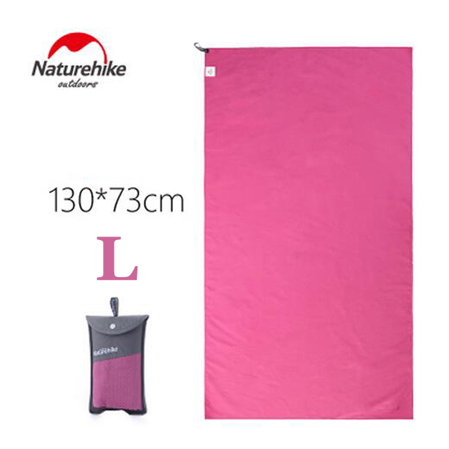 Wild Outdoor Quick Dry Travel Towel Naturehike Multi Purpose Fast Drying Microfiber Absorbent Towel For Camping Yoga Beach Sport: Rosy L