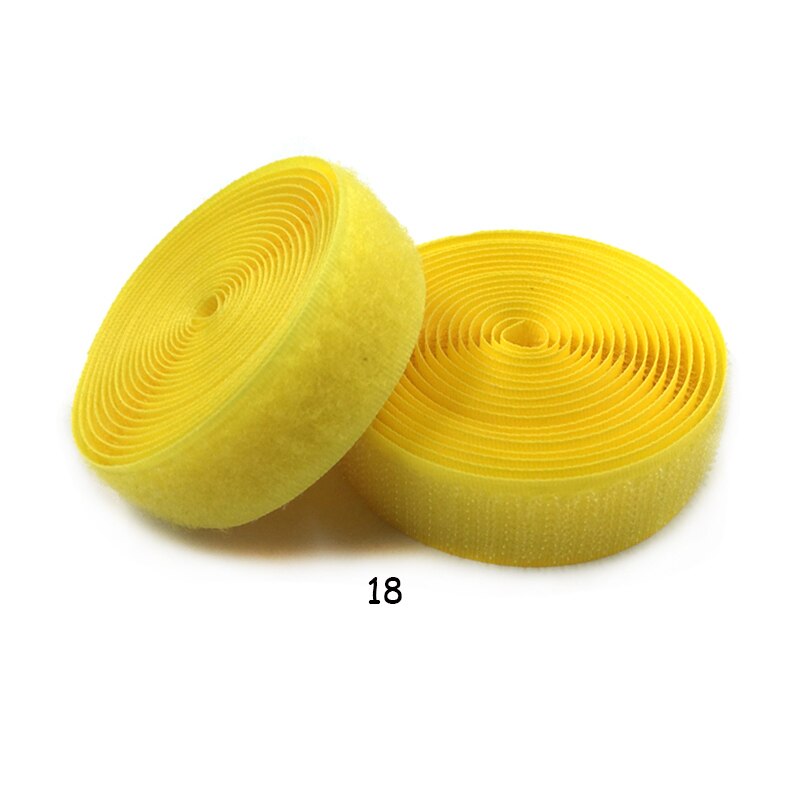 20mm 2 meter par farverige velcro-klæbende klistermærker med krog og løkke farvetape kabelbindere sytilbehør: 2 meter 18