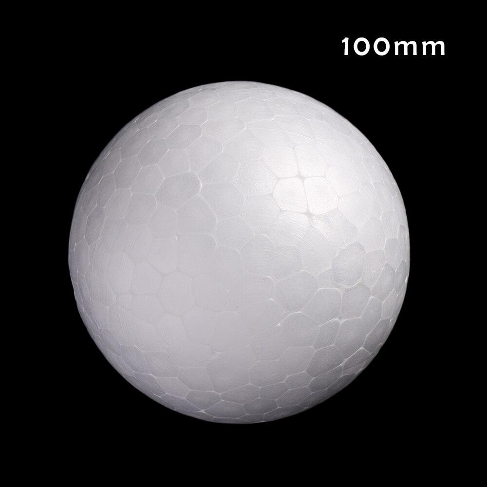 5/10/20/30 stk 20-120mm polystyren styrofoam skum hvite håndverk baller jul diy bryllupsfest dekorasjon: 100mm-5 stk