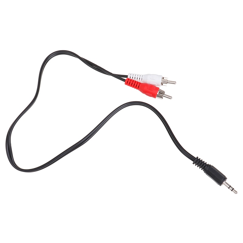 0.5M 3.5 Mm Jack Naar 2 Rca Audio Kabels 3.5 Male Naar Rca Male Vergulde Coaxiale Aux Kabel voor Laptop Tv Dvd Versterker