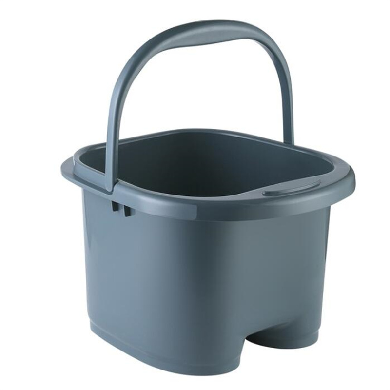 1pc Home Plastic Bucket Foot Bath Bucket Bathroom Foot Tub Wash Basin Laundry Buckets Home Portable Container with Handle: Blue