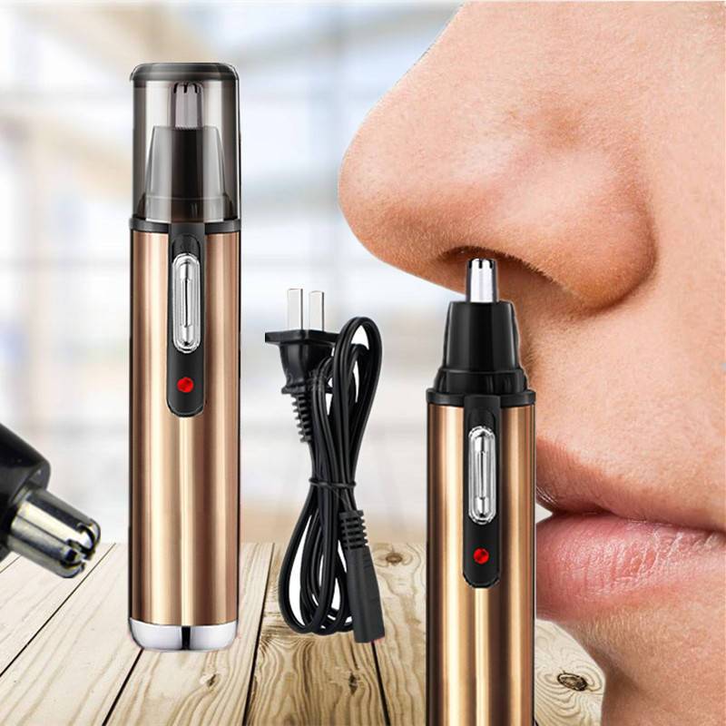 Factory direct electric nose hair trimmer nose hair shaver eyebrow shaving nose hair shaver nose hair scissors: Gold