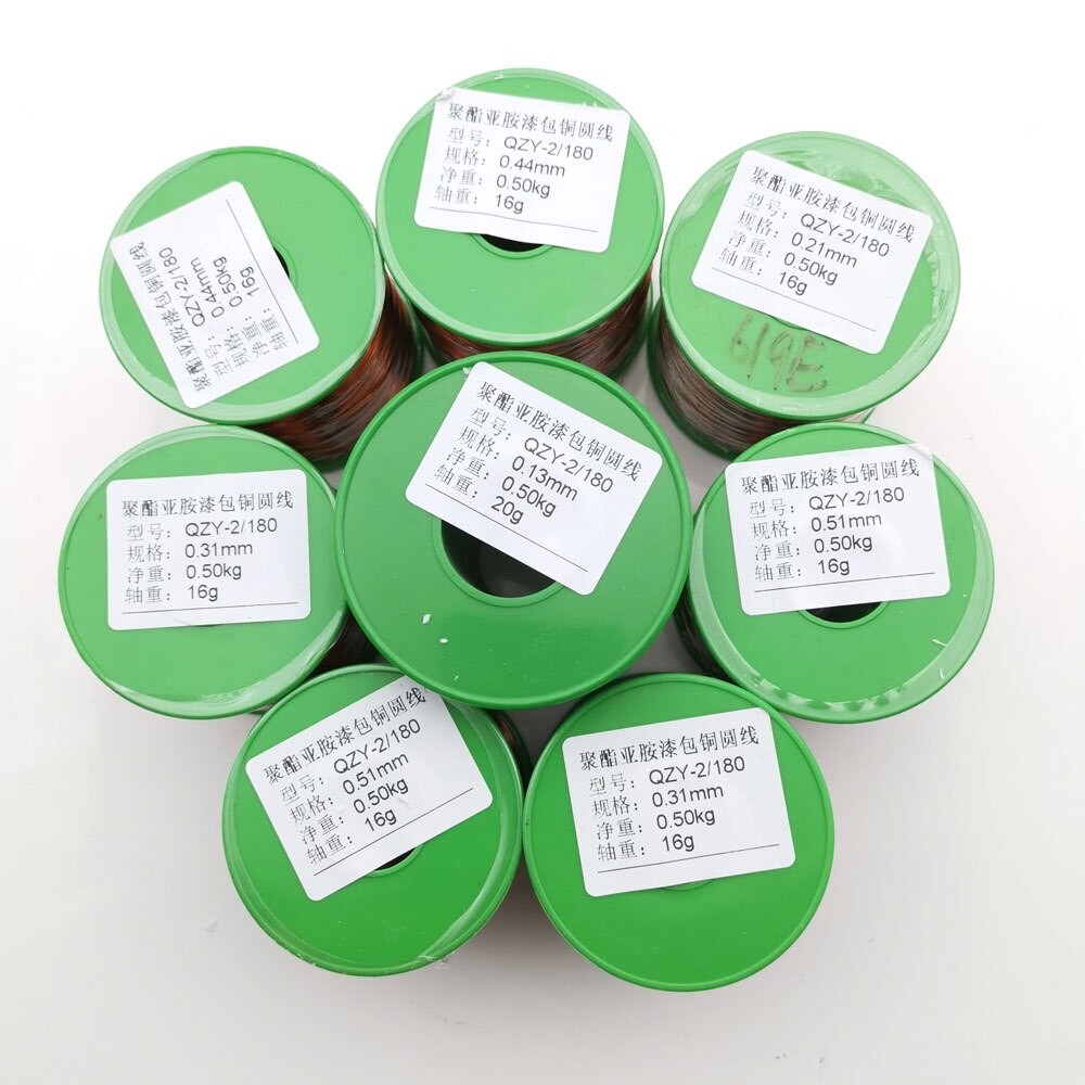 500g drut miedziany drut magnetyczny emaliowany zwój drutu miedzianego cewka drut miedziany drut uzwojenia odporność na wysoką temperaturę QZY-2/180 ℃
