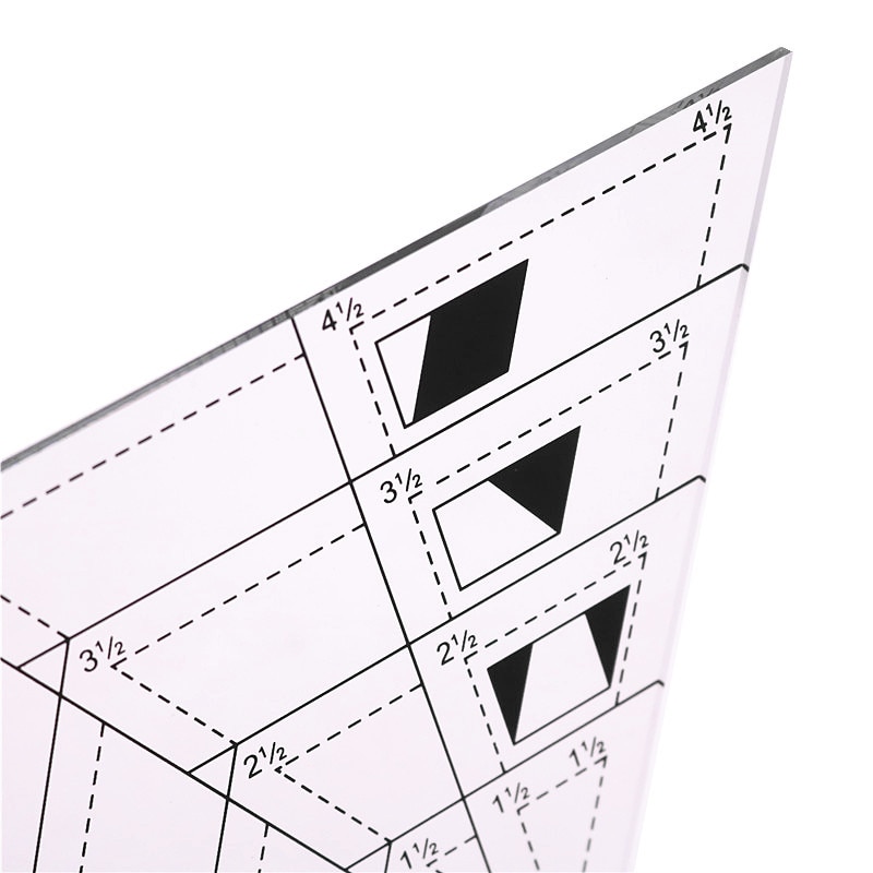 Patchwork Ruler 1 Pcs Acrylic Material Multifunction Quilting Ruler Shaped Like A Trapezoid Good Sewing Tool