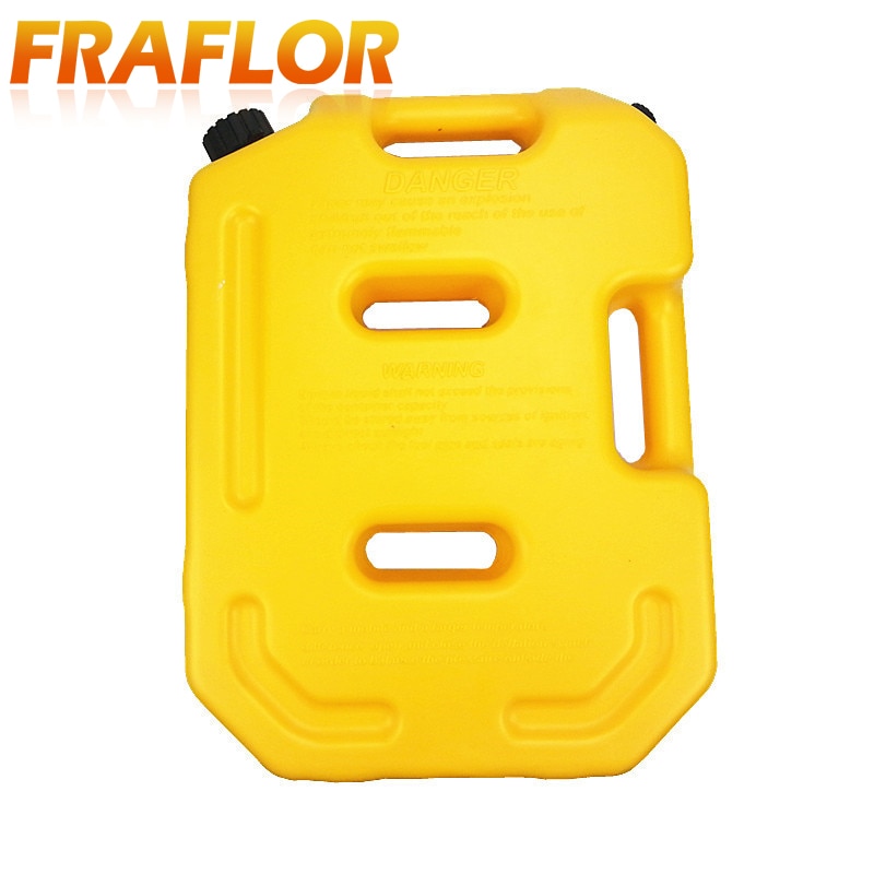 Yellow 10L Fuel Tank Cans Spare Plastic Petrol Tanks Mount Motorcycle Car Jerrycan Gas Can Gasoline Oil Container Fuel-jugs