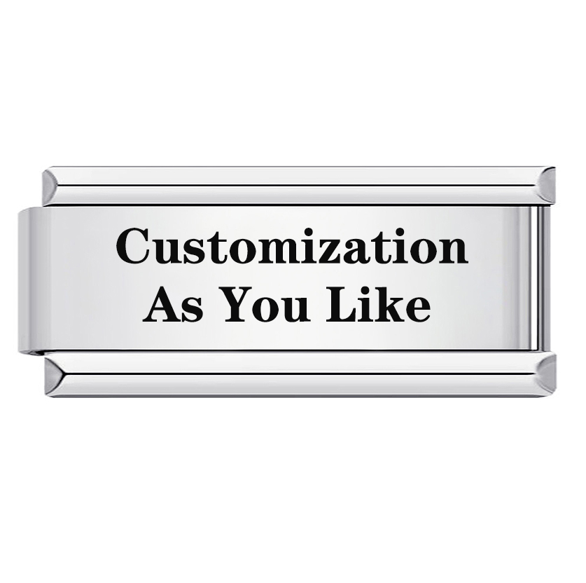 BestFriend Lovers Footprints I Love series Italian Charm Modular Links Fit 9mm Bracelets Stainless Steel Jewelry DIY Hand Making: antique silver