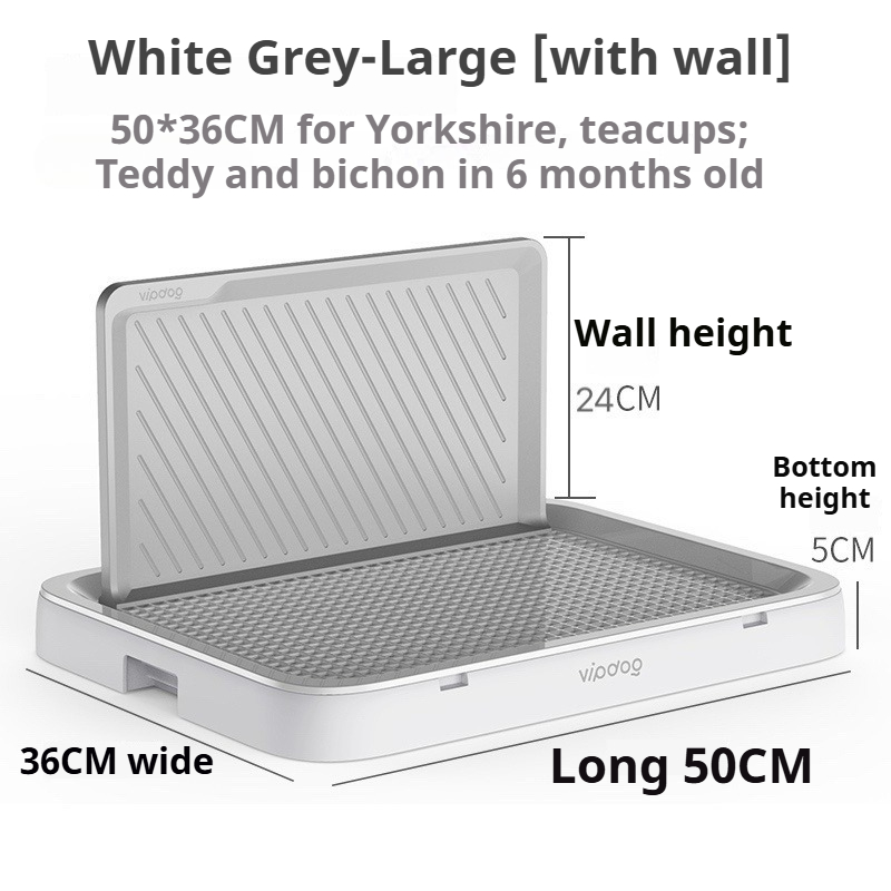 Large Indoor Dog Toilet High Walls Pet Potty Training Dog Urinal Toilet Anti Stepping Puppy Litter Box with Grid Pets Supplies: Scarlet