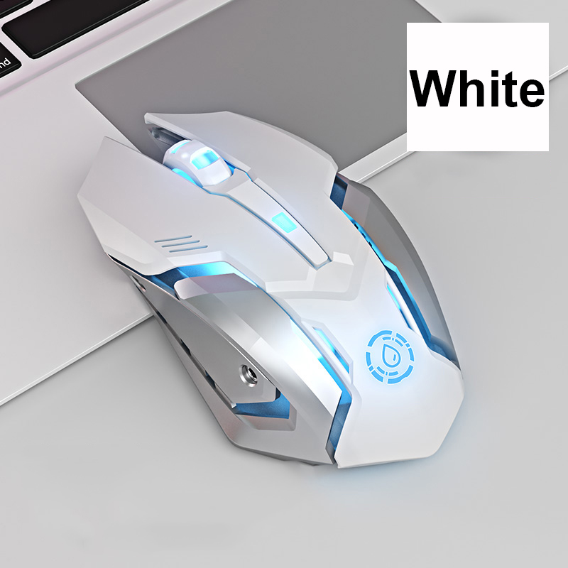 Gaming Mouse Silent Mause Ergonomic Backlit Mini Magic Wireless Mouse For Laptop Computer PC Gamer Silent Mouse For Girl: white