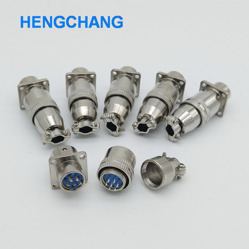 12mm XS12 With flange push pull self-locking fast aviation connector Square mount 1set