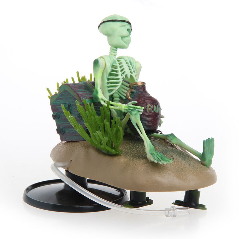 Drunk Skeleton Fish Tank Ornament Aquarium Air-operated Landscape Decoration
