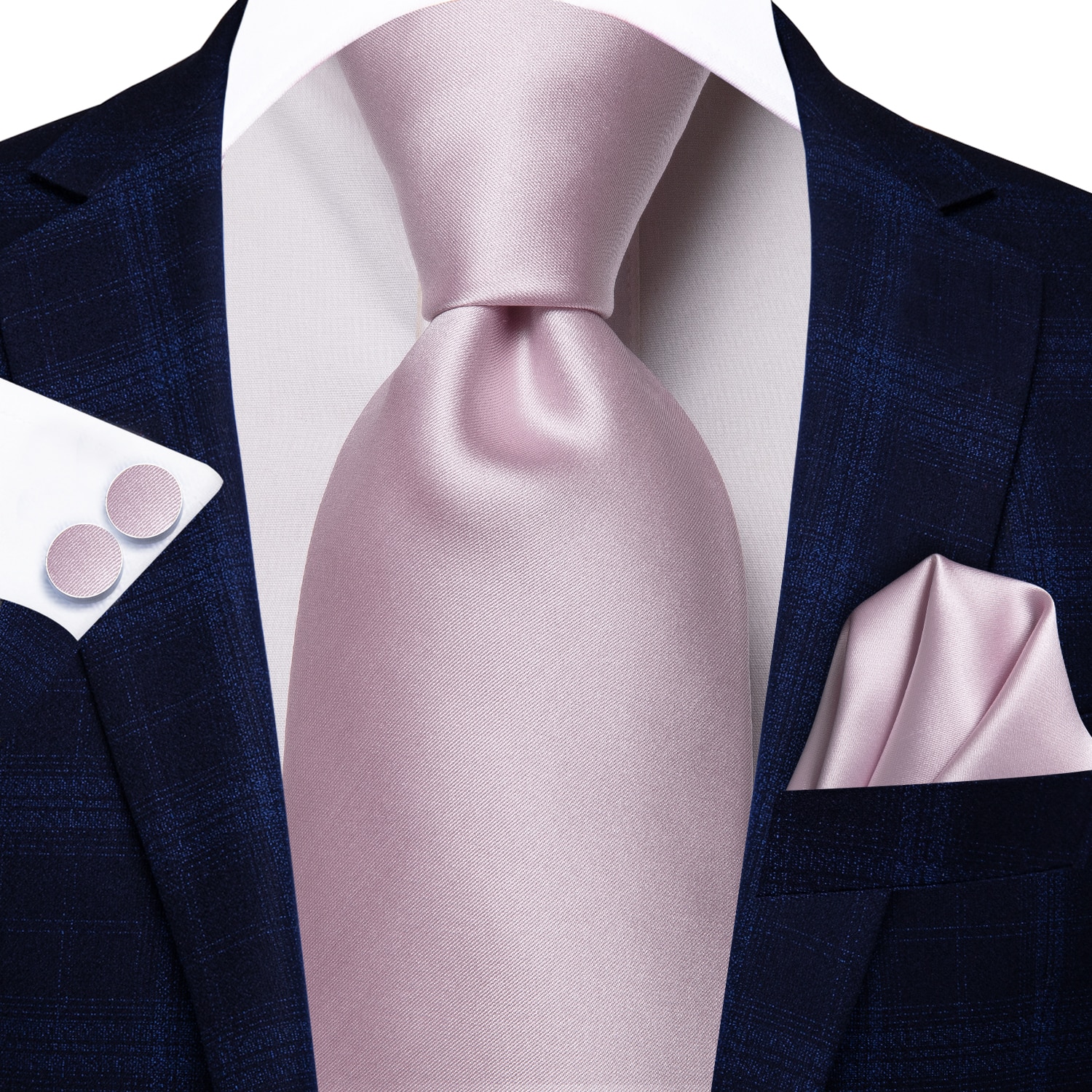 SweetLavender 100% Silk Solid Necktie With Handkerchief Buy 10 Of Same Color Tie For $25 Each-Men'S Neck Ties - Mens Dress Tie - Trendy Mens Ties main image 0